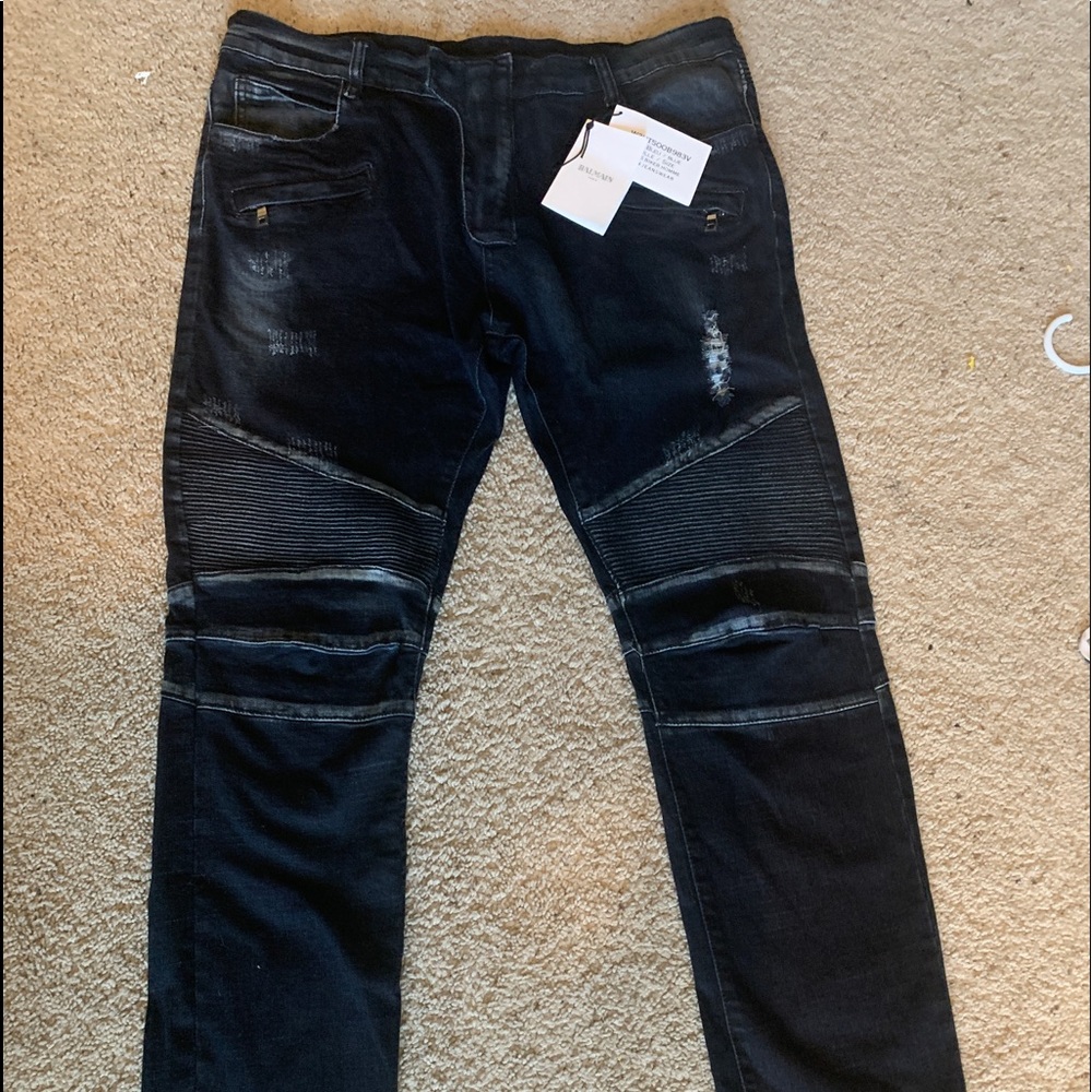 Balmain Biker Jeans Denim